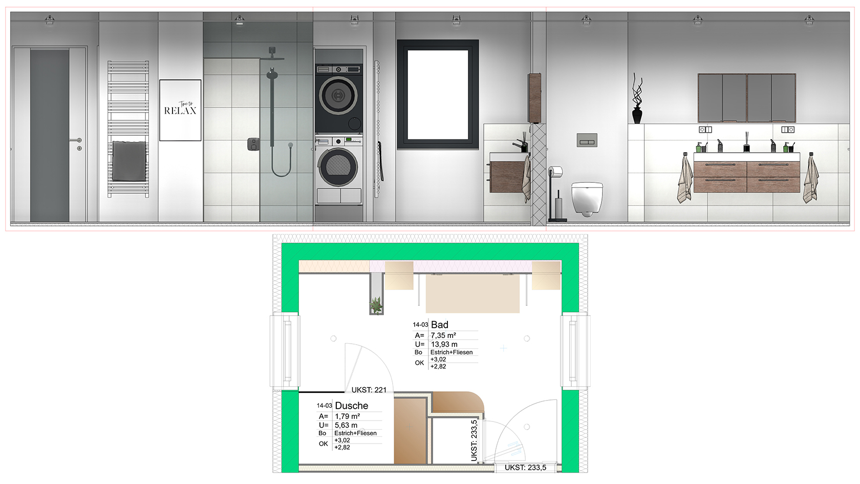 ELITECAD Architecture | Plandarstellung: Automatische Wandabwicklung